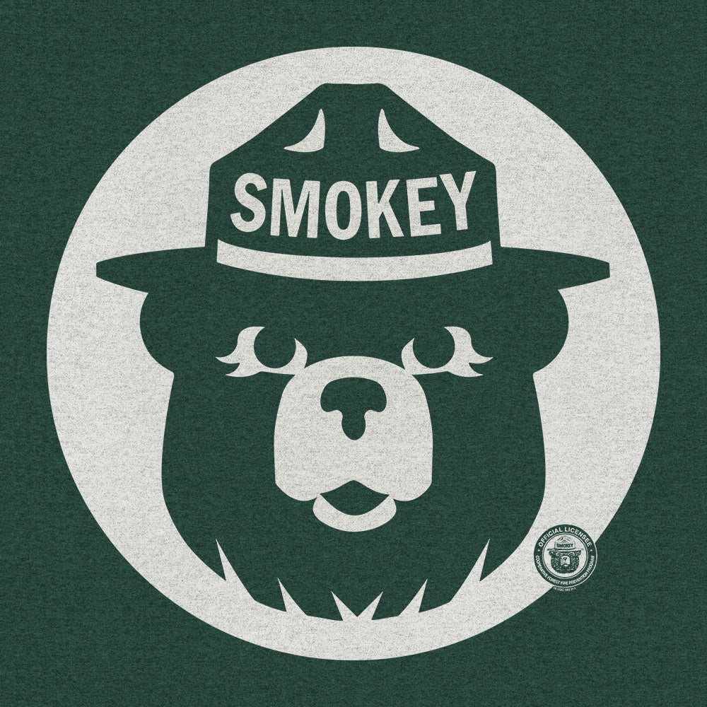 Smokey Bear Shirt Retro Mascot T-Shirt - Forest Green