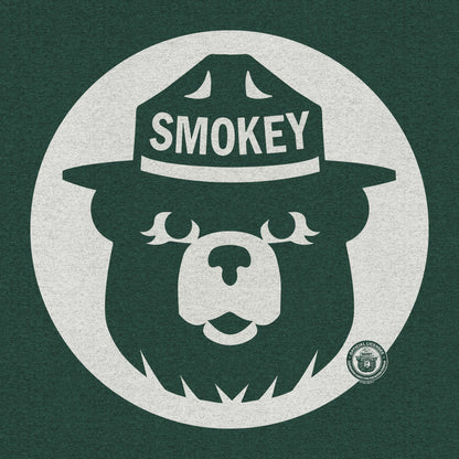 Smokey Bear Shirt Retro Mascot T-Shirt - Forest Green
