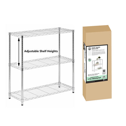 Assembled Foldable Metal Storage Shelving Unit - 3 Sizes & 2 Colors!