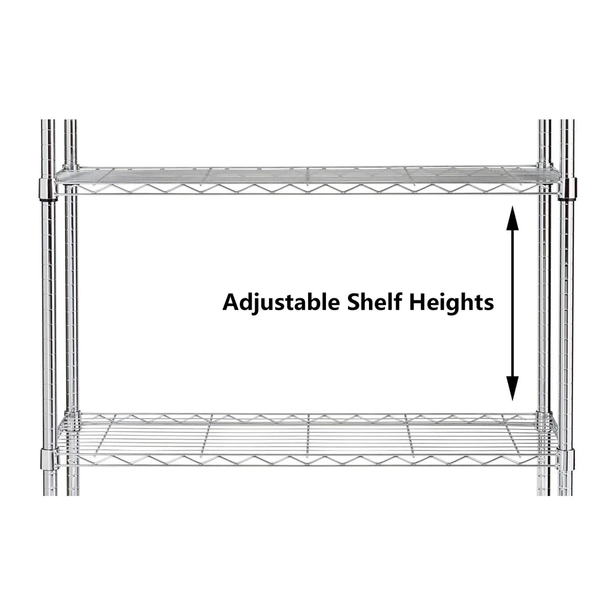 Assembled Foldable Metal Storage Shelving Unit - 3 Sizes & 2 Colors!