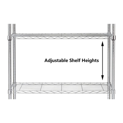 Assembled Foldable Metal Storage Shelving Unit - 3 Sizes & 2 Colors!