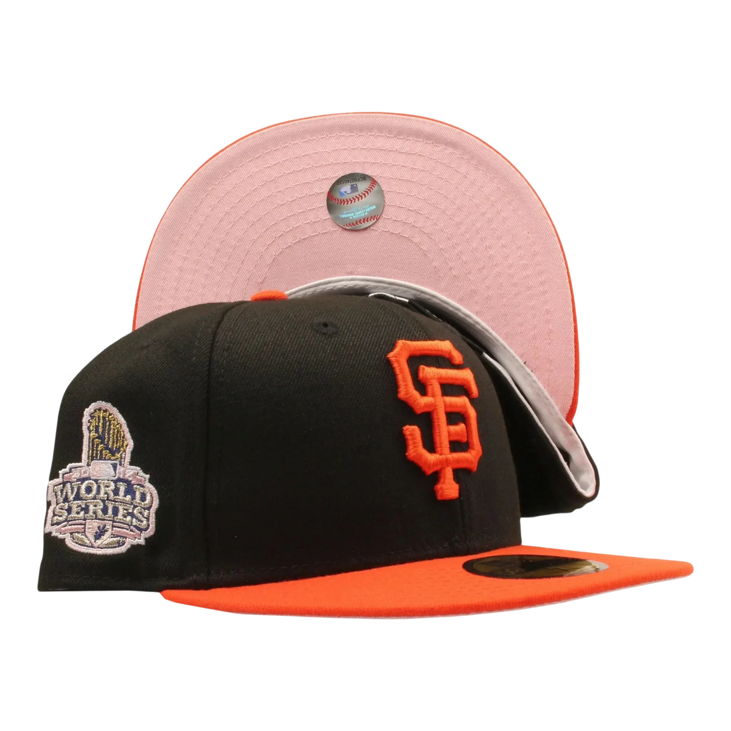 New Era x NYCMode 59Fifty MLB San Francisco Giants 2012 World Series Fitted W/ Pink Undervisor