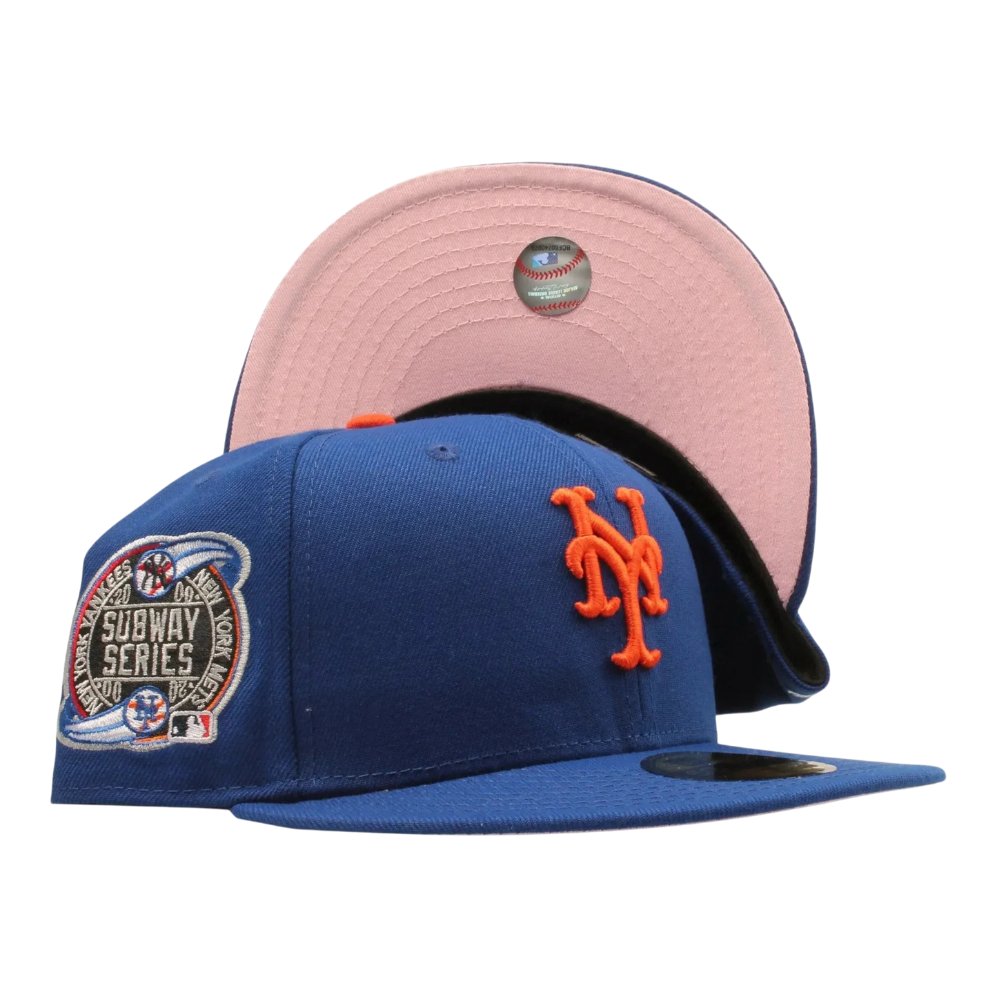 New Era x NYCMode 59Fifty MLB New York Mets 2000 Subway Series Fitted W/ Pink Undervisor