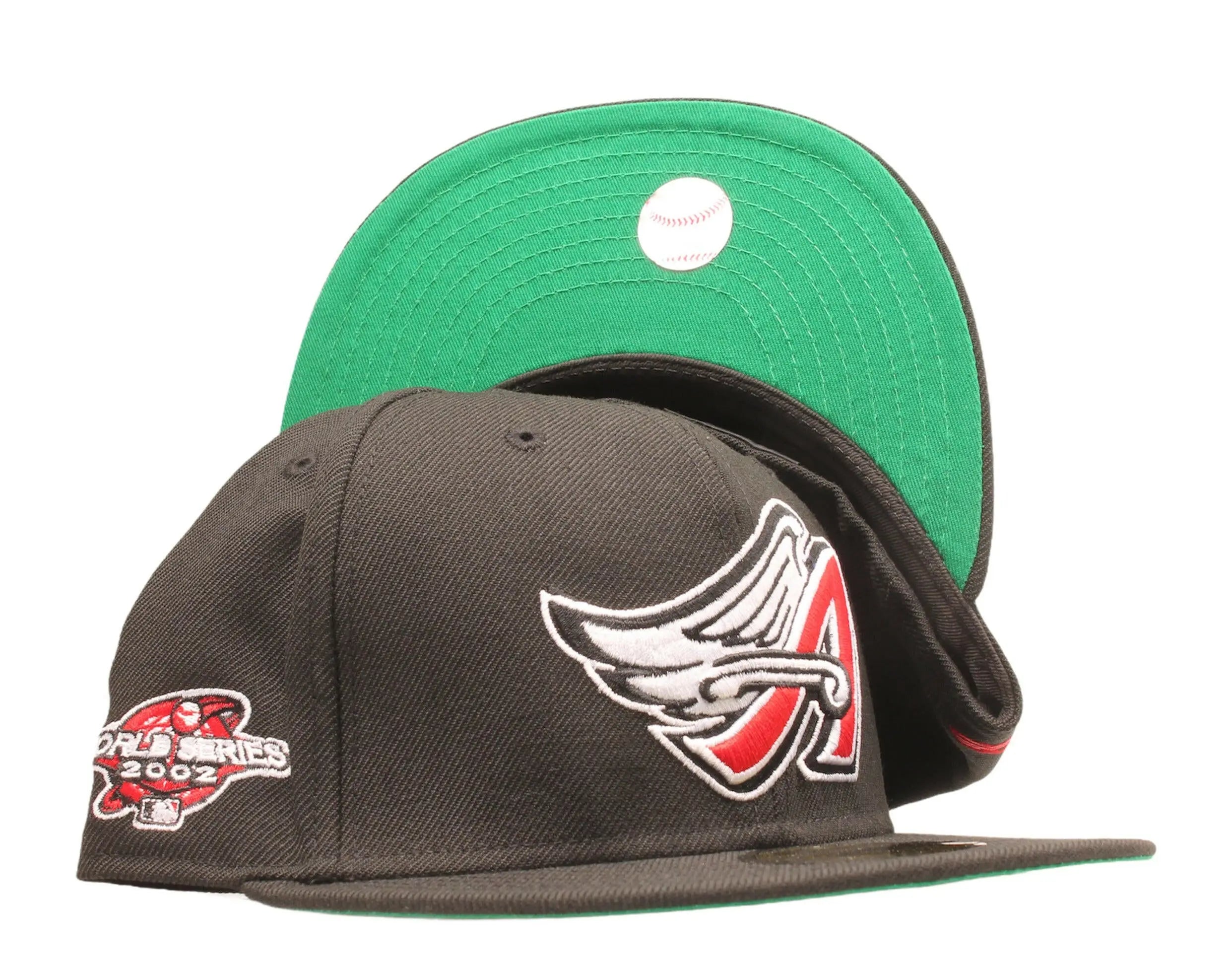 New Era 59Fifty Men Fitted Hat Black Anaheim Angels 2002 World