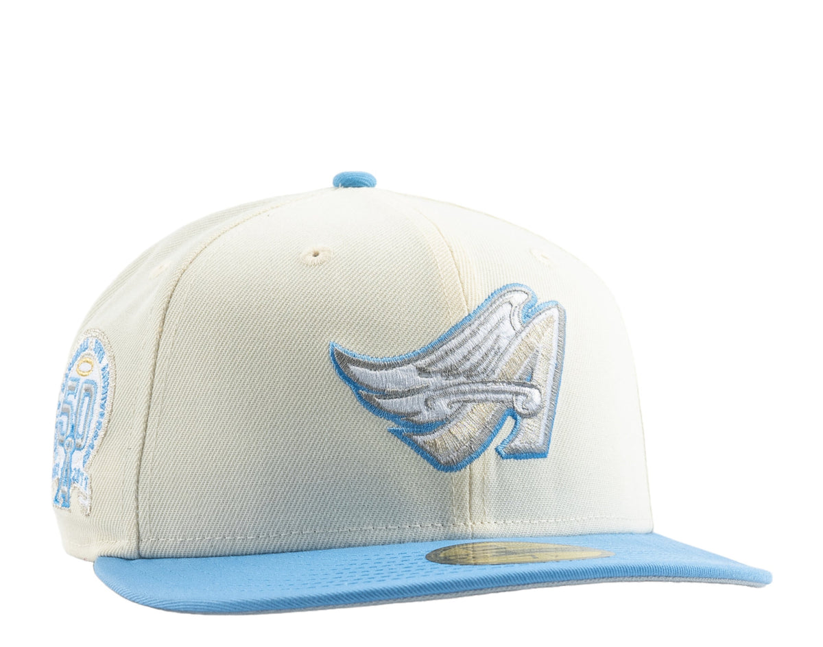 New Era Los Angeles Angels 50th Anniversary Grey Bottom 59FIFTY Men's Fitted Hat — Grey