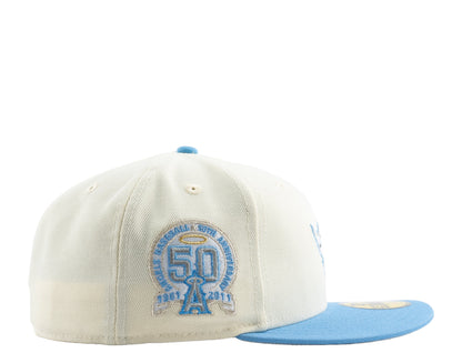 New Era Los Angeles Angels 50th Anniversary Grey Bottom 59FIFTY Men's Fitted Hat — Grey
