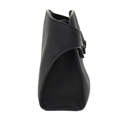Black Calfskin Luggage With Adjustable Shoulder Strap