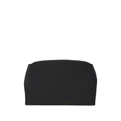 Black Calfskin Luggage With Adjustable Shoulder Strap