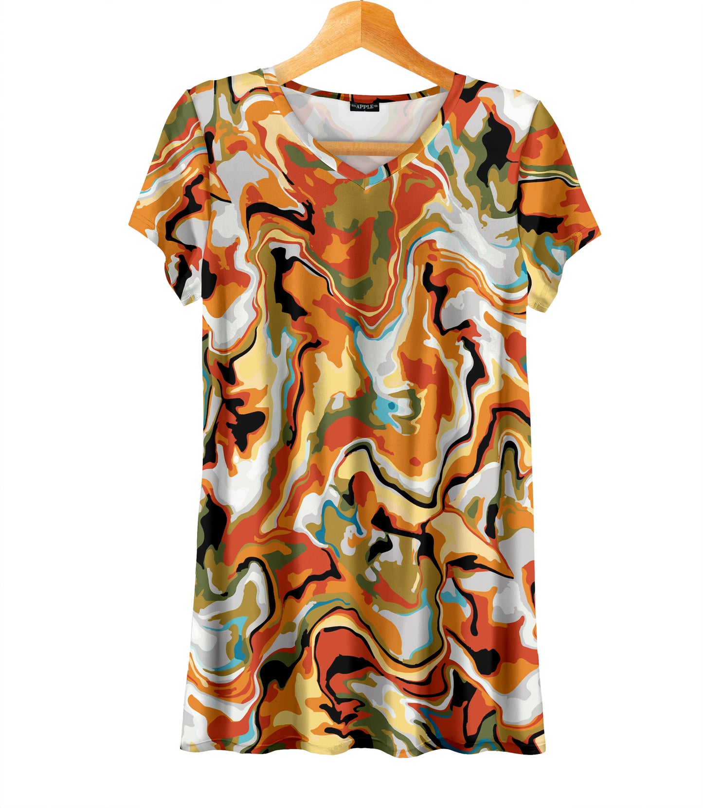 Orange Greens and White-