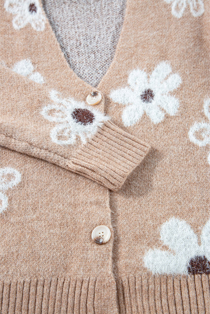 Threaded Pear Keily Print Knitted Up Cardigan
