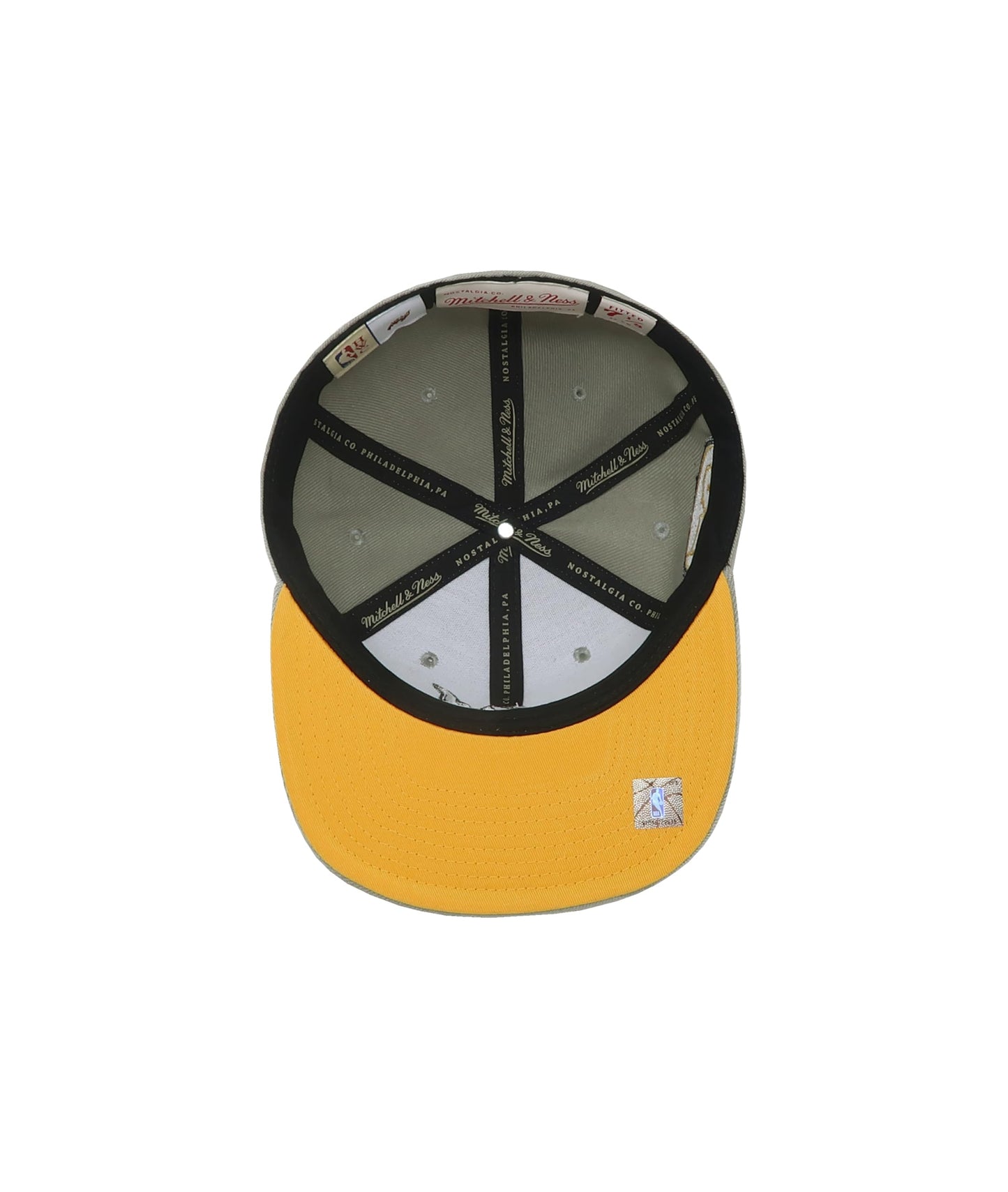 Men's Mitchell & Ness NBA Sunny Gray Fitted Hwc Heat