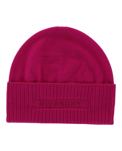 Givenchy Ribbed Embroidered Logo Beanie