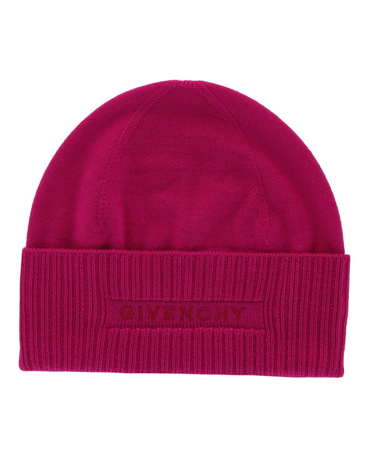 Givenchy Ribbed Embroidered Logo Beanie