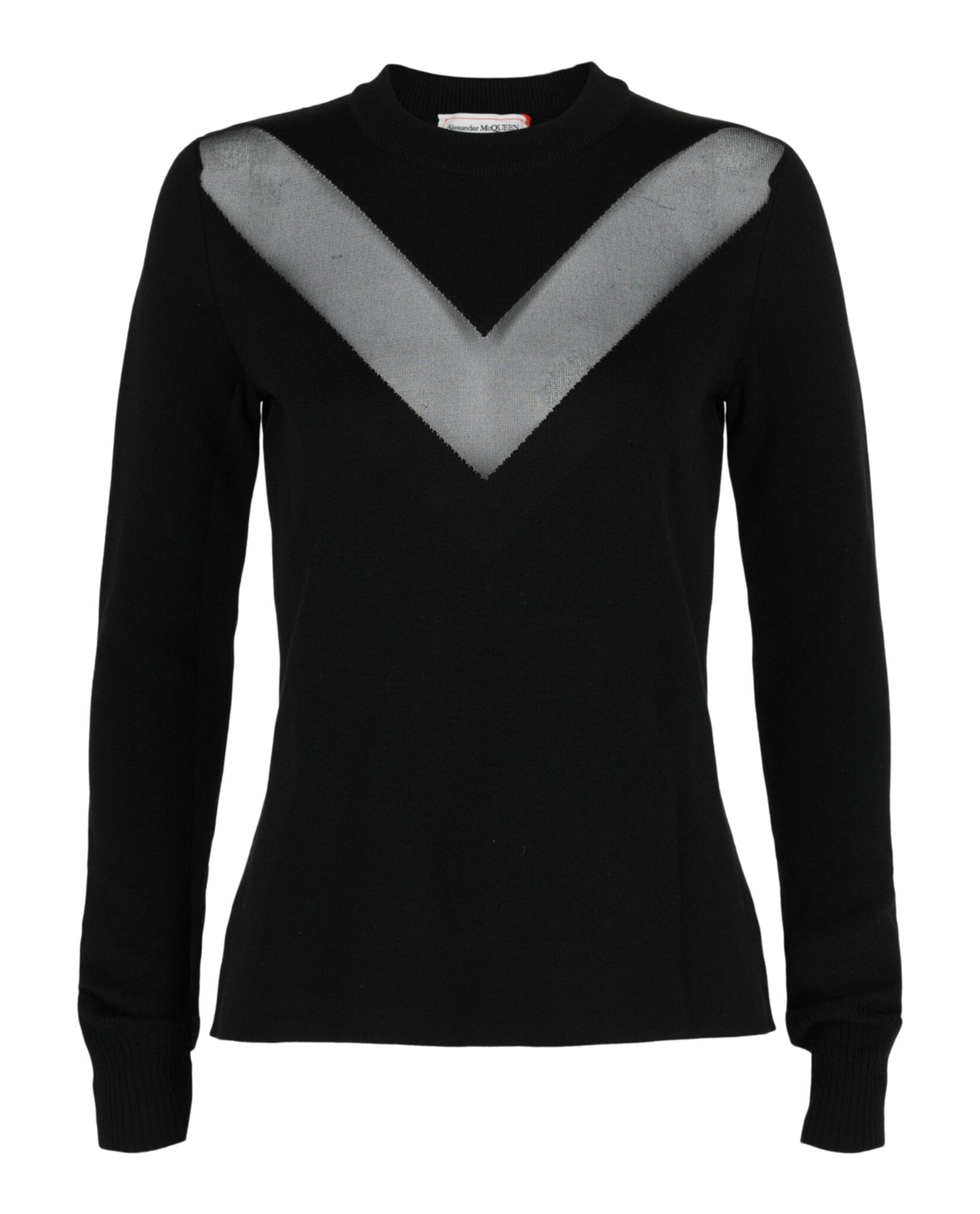 Alexander McQueen Sheer-Paneled Sweater