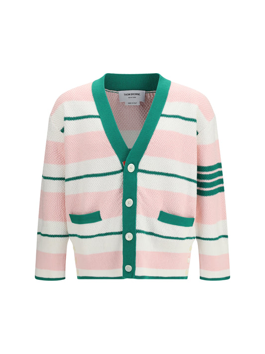 V-Neck Cardigan Seed Stitch Light Pink