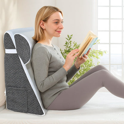 Triangular & Semicircular Bedside Pillow Set – Memory Foam Sofa Backrest Cushions