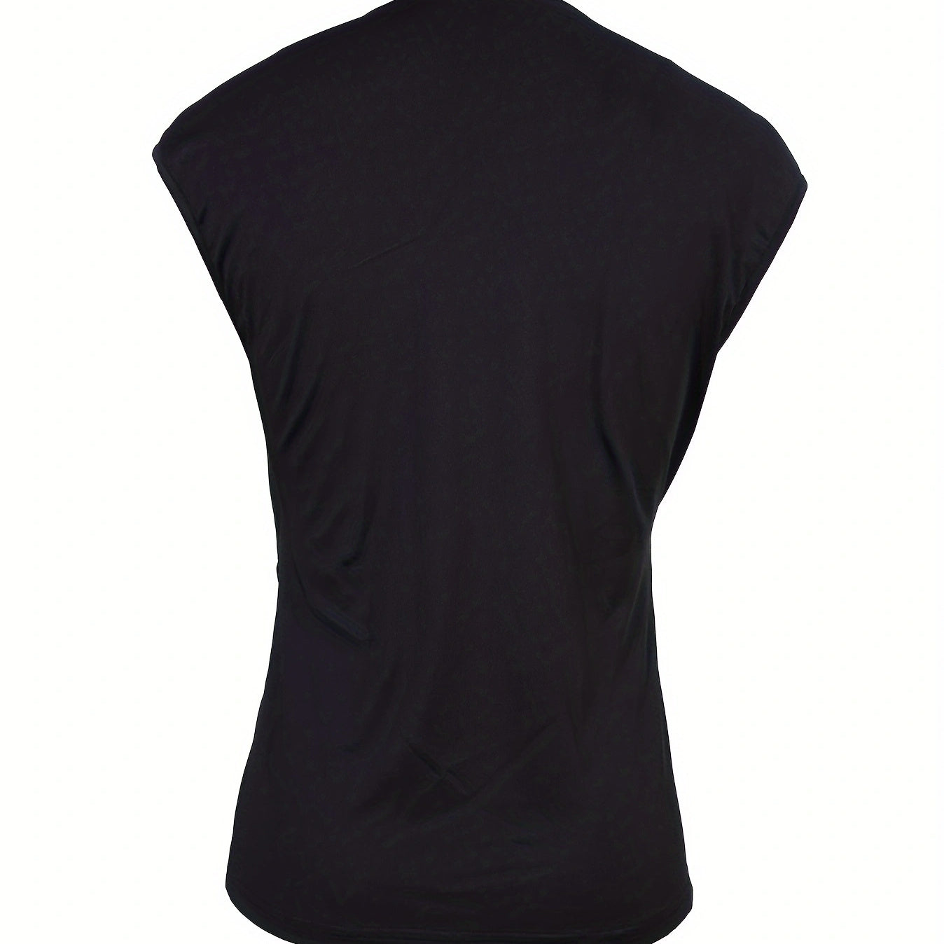 Women's Sleeveless Collar With Unique Design T-shirt Top