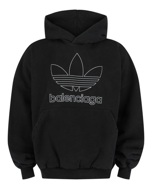 Balenciaga  X Adidas Oversized Embroidered Logo Hoodie