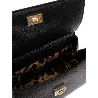 Black Foldover Top Bag