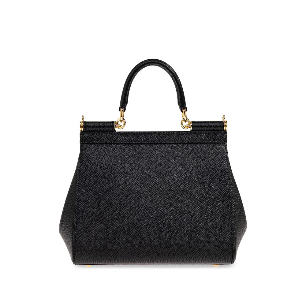 Black Foldover Top Bag
