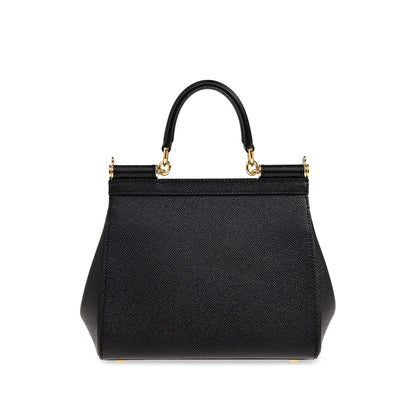 Black Foldover Top Bag