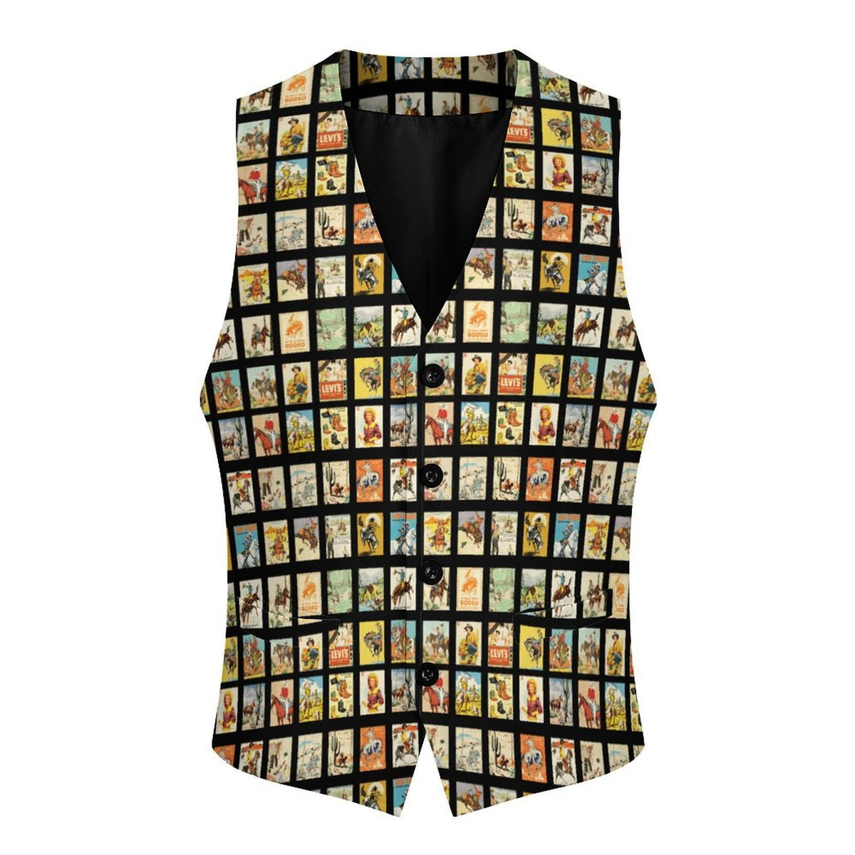 Baha Ranch Vintage Western Collage Men's Vest