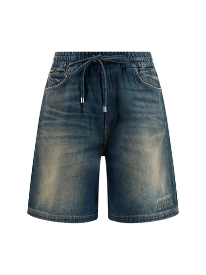 Shorts Drawstring Denim Sandstone