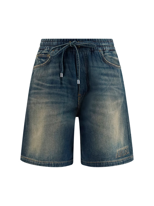 Shorts Drawstring Denim Sandstone