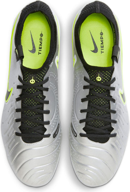 Nike Men's Tiempo Legend 10 Elite Fg 'Metallic Silver Volt Black' - DV4328-001