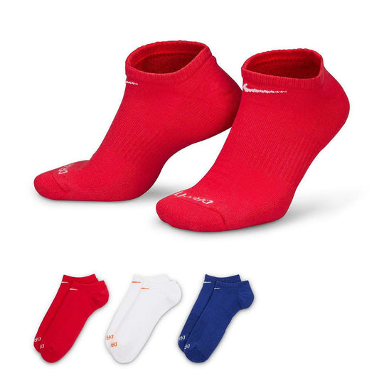 Nike Men's Everyday Plus Cushion Training No-Show Socks 3 Pairs Pairs)
