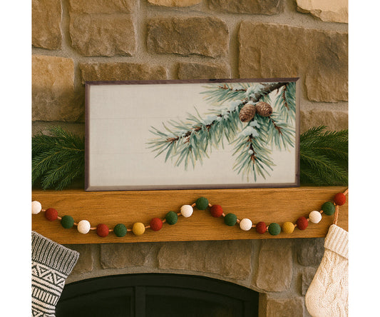 Kendrick Home Pine Branch With Snow Horizontal