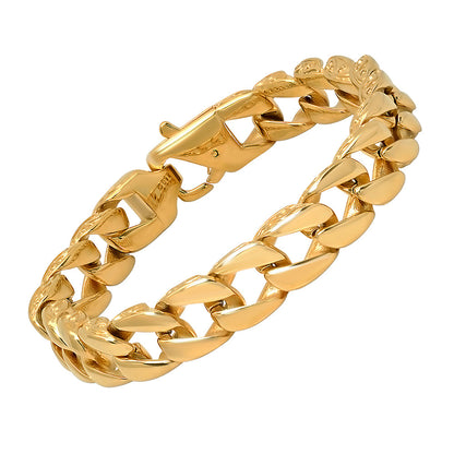 Golden Sovereign Cuban Link Bracelet
