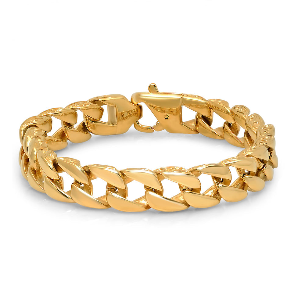 Golden Sovereign Cuban Link Bracelet