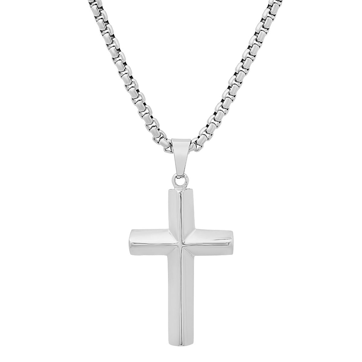 18K Gold Plated Stainless Steel Knife Edge Cross Pendant