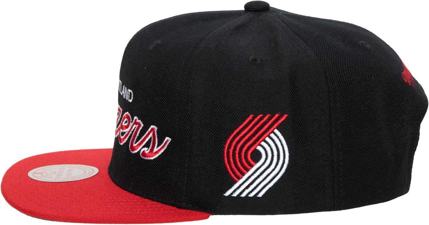 Men's Mitchell & Ness NBA Team Script 2.0 Snapback Hwc Trail Blazers