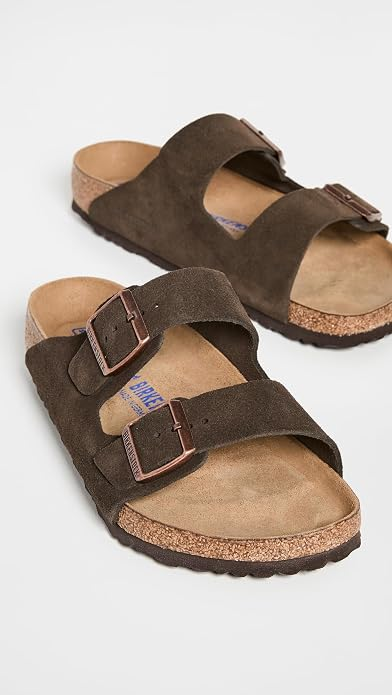 Birkenstock Arizona Suede Soft Footbed Sandals
