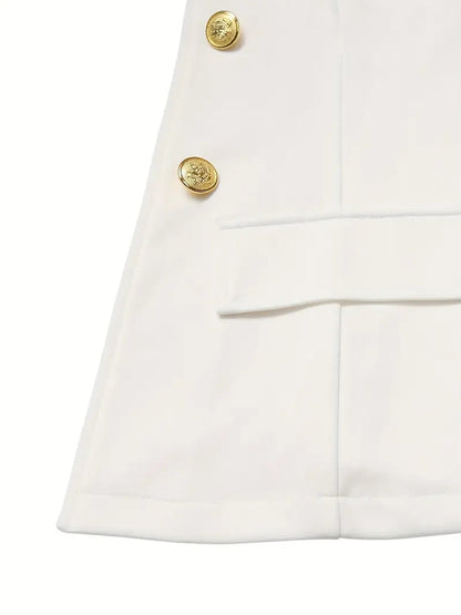 Women’s Double-Breasted Blazer & Slim Trousers Set