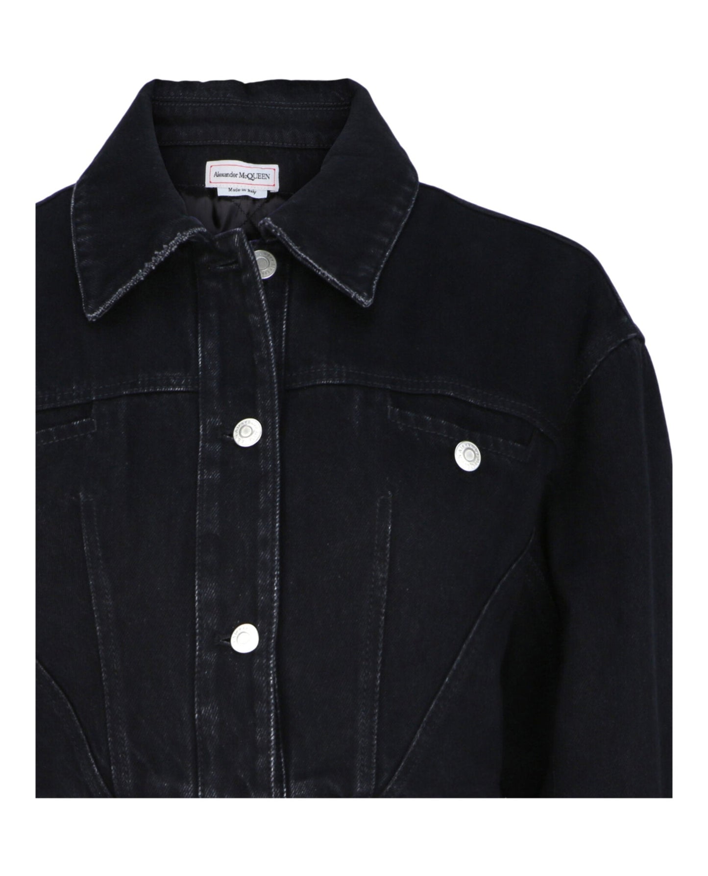 Alexander McQueen Cropped Denim Jacket