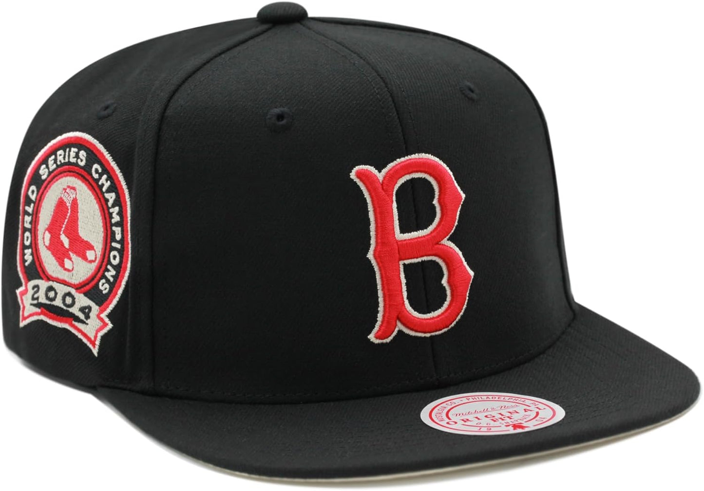 Men's Mitchell & Ness MLB Team Classic Snapback Coop Red Sox - Black