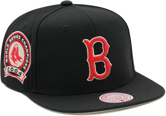 Men's Mitchell & Ness MLB Team Classic Snapback Coop Red Sox - Black