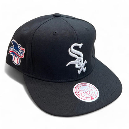 Mitchell & Ness Men's MLB League Patch Snapback White Sox Black