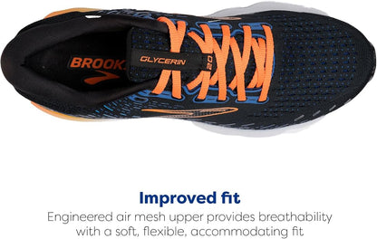 Brooks Men's Glycerin 20 - Black/Classic Blue/Orange Wide