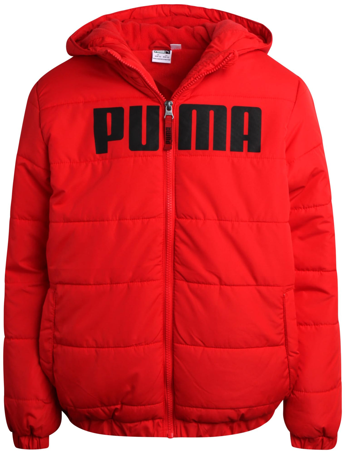 Puma Youth Puffer Bubble Polar Fleece Lined Outerwear Jacket Red