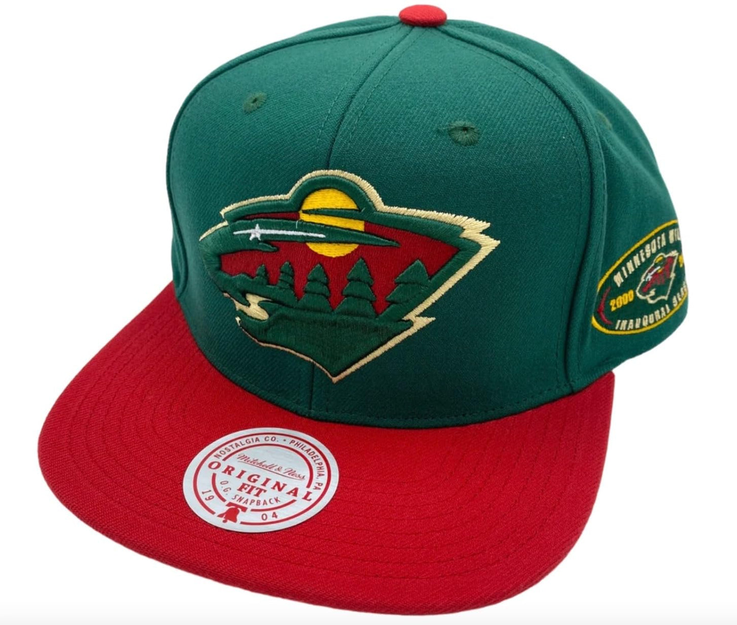 Men's Mitchell & Ness Nhl 2 Tone Side Patch Snapback Wild - Green-Red