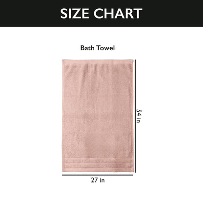 4 Piece Premium Bath Towels Set - 100% Cotton Terry Cloth, Absorbent & Soft, Machine Washable & Quick Dry - 27"x54" Set of 4 - Classic Turkish Towels