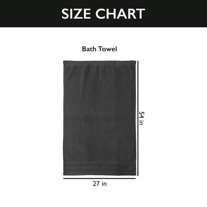 4 Piece Premium Bath Towels Set - 100% Cotton Terry Cloth, Absorbent & Soft, Machine Washable & Quick Dry - 27"x54" Set of 4 - Classic Turkish Towels