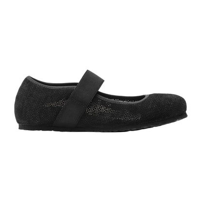 Birkenstock Women's Tess Suede Leather Black Ballet Flats