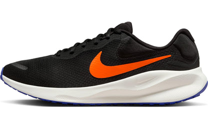 Nike Men's Revolution 7 'Black Astronomy Blue Sail Hyper Crimson' Sneakers