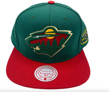 Mitchell & Ness Men's NHL 2 Tone Side Patch Snapback Wild Snapback Caps