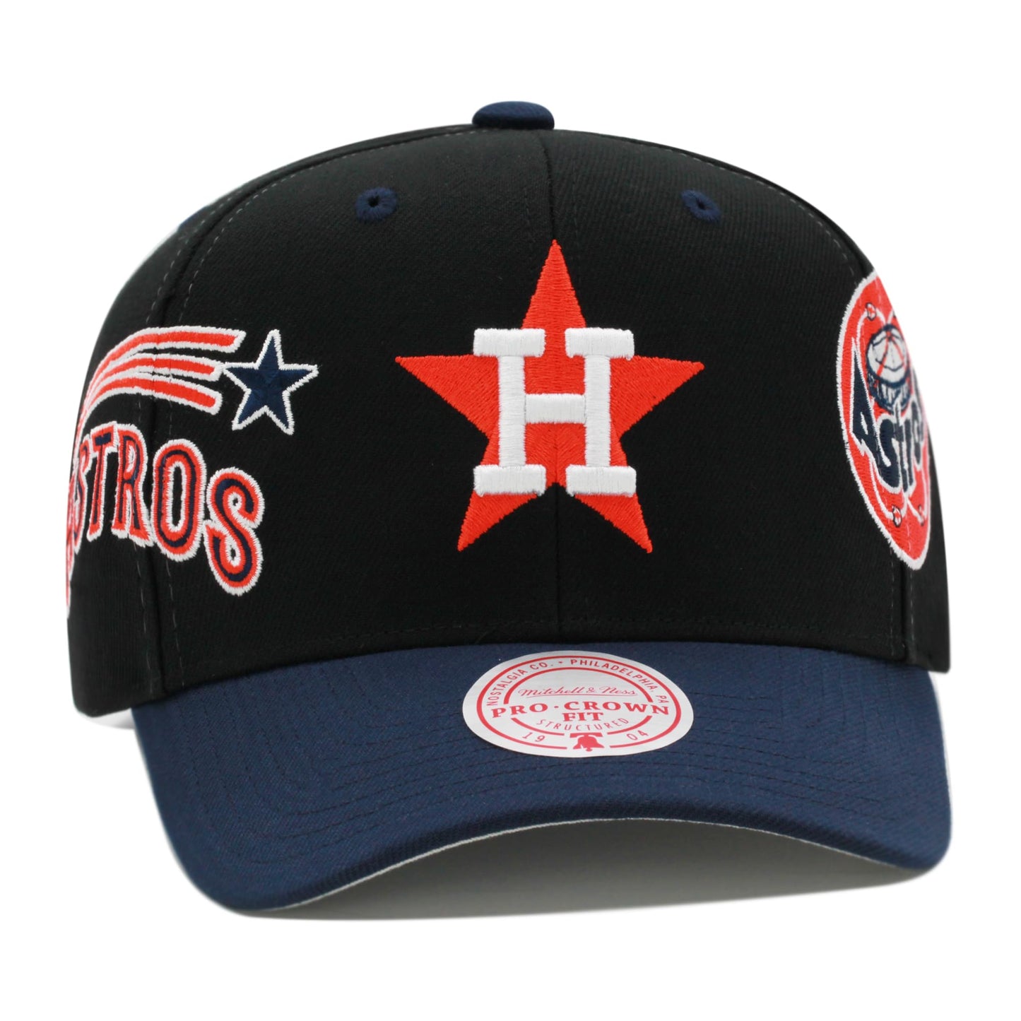 Men's Mitchell & Ness MLB Overbite Pro Snapback Coop Astros